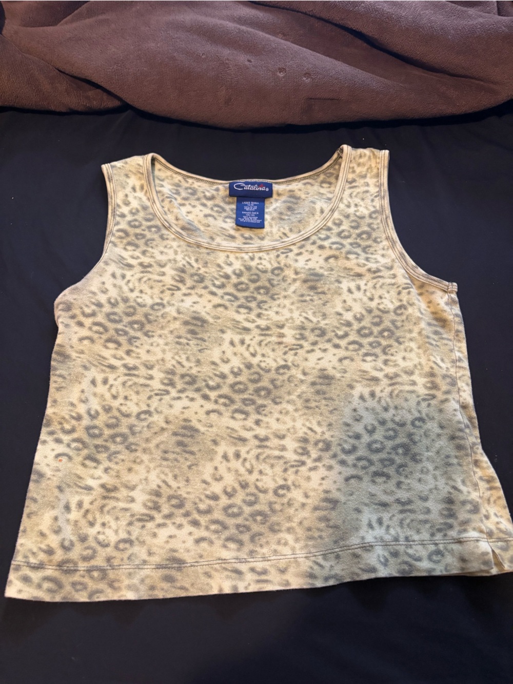 catalina green leopard print tank 💋